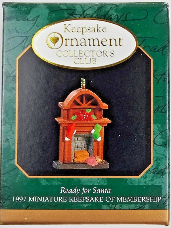 1997 Hallmark Keepsake Miniature Ornament "Ready for Santa"  Collectors Club