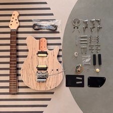 DIY Electric Guitar Kit Wolfgang Style Spalted Maple Veneer Maple neck CR part