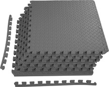 Puzzle Exercise Mat 3/4' Thick, EVA Interlocking Foam Floor Tiles for Home Gym,