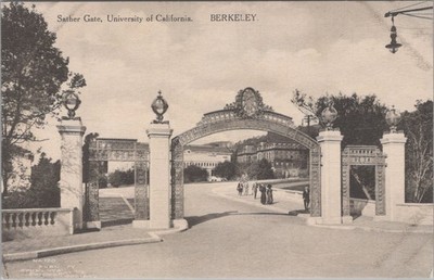 Sather Gate Berkeley CA Albertype UC Archway Postcard