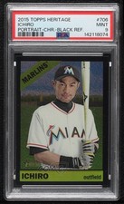 2015 Heritage High Number Chrome Black Refractor 40/66 Ichiro Suzuki PSA 9 13ib