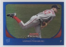 2011 Bowman Chrome Blue Refractor 139/150 Stephen Strasburg #159 3g3