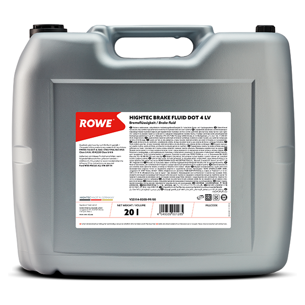 DOT4 LV BremsflüSsigkeit 20 Liter Rowe Hightec Brake Fluid DOT 4 LV Niederviskos-image