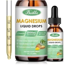 Bunkka Magnesium Glycinate Liquid Drops Magnesium Complex NEW Sealed