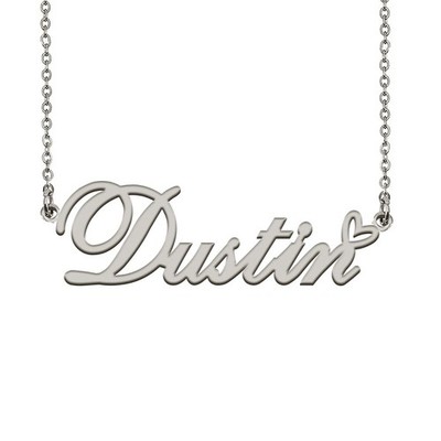 Edelstahl Namenskette für Frauen Individuell Dustin Halskette Schmuck Geschenke für