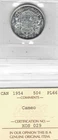 1954 50 cents ICCS certified PL-66, cameo