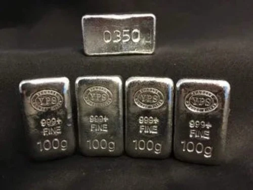 100g Hand Poured 999 Silver Bullion Bar by Yeagers Poured Silver YPS