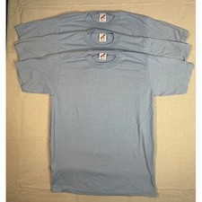 Lot of 3 Vintage Jerzees Blank T-Shirts Light Blue Single Stitch Made in USA M