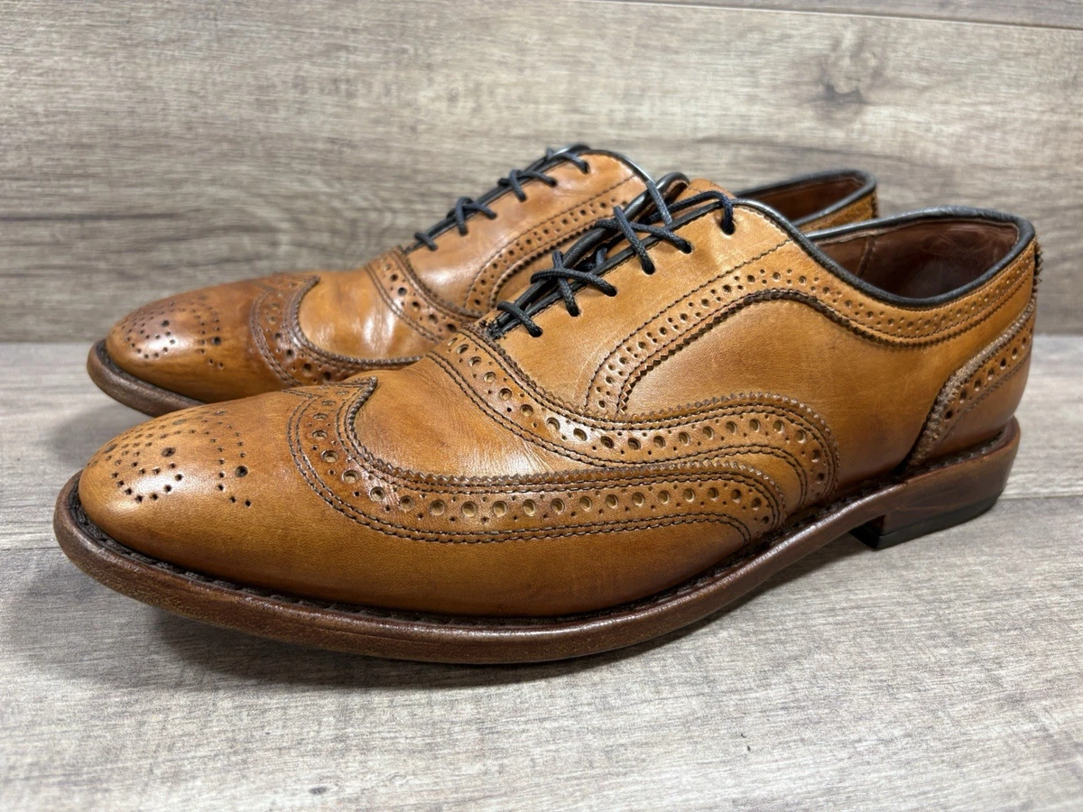 Allen Edmonds Geary Men’s Tobacco Brown Wingtip Derbies Sz 8.5 3E Made In ?? Allen Edmonds Wing Tip-Men main image 4