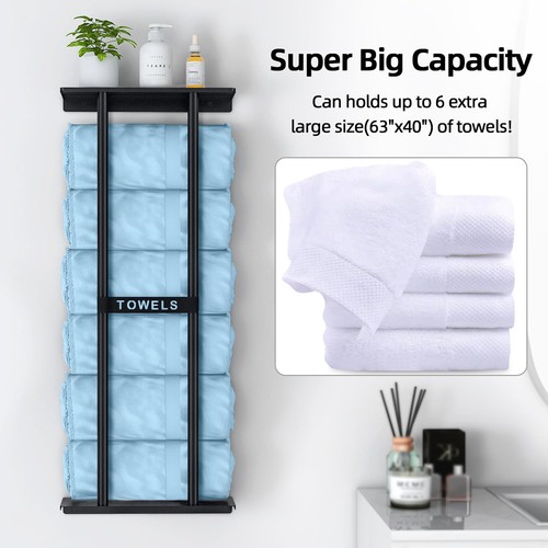 Bathroom Towel Storage Rack, Towel Racks for Bathroom Wall Mounted 30 inch wi... - Picture 3 of 7