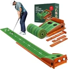 Putting Matt for Indoors, Putting Green, Golf Putting Mat with Ball Return,