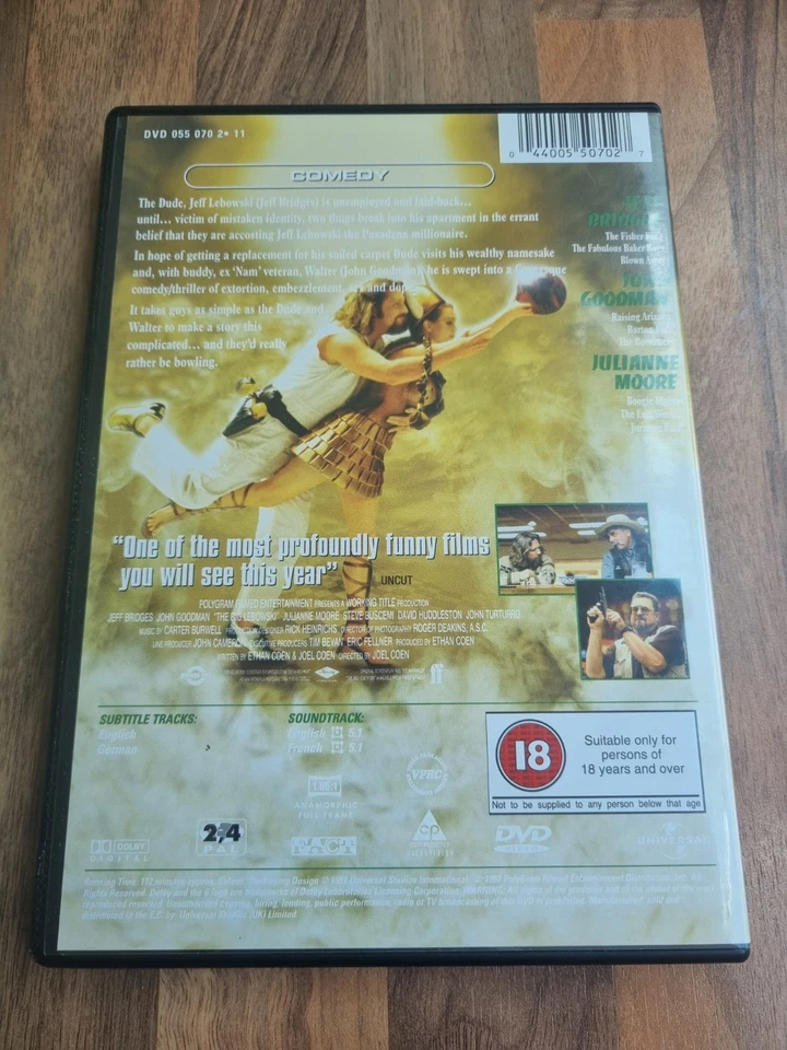 The Big Lebowski (DVD, 1998) - Image 2 of 2
