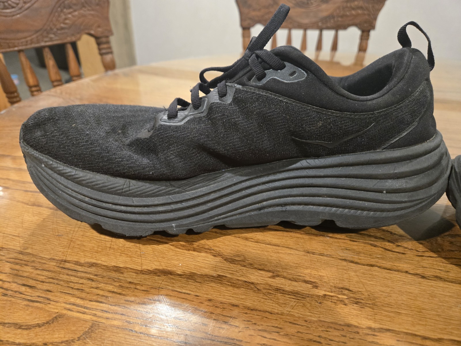 Hoka One One shoes men gaviota 5 black On Black size 11.5 2e thumbnail 8