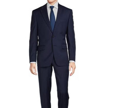 2025 JOS A BANK Navy Blue Full Suit 44L Wool