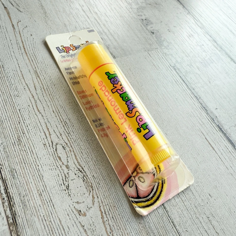 Lip Smacker Bonne Bell VINTAGE Y2K NOS Sealed Pink Lemonade Balm Yellow 00s Gift - Image 4 of 4