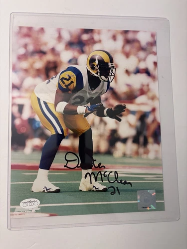 Dexter McCleon Autograph Signed 8x10 Photograph NFL St Louis Rams COA