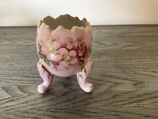 Vintage INARCO Egg Shaped Compote Or Trinket Dish Hand Painted From Japan