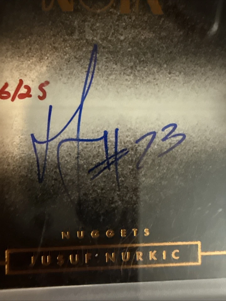 2015-16 Panini Noir Jusuf Nurkic autógrafo automático #16/25 pepitas leer descripción Foto 4 de 4