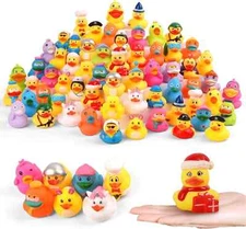 25 PCS Jeep Rubber Ducks in Bulk Assorted Duckies for Ducking Cruise Duck Small