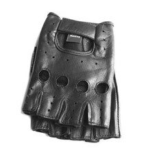 Fingerless Driving Motorcycle LEATHER Weight Lifting Gloves Men's XXL 2XL Pair