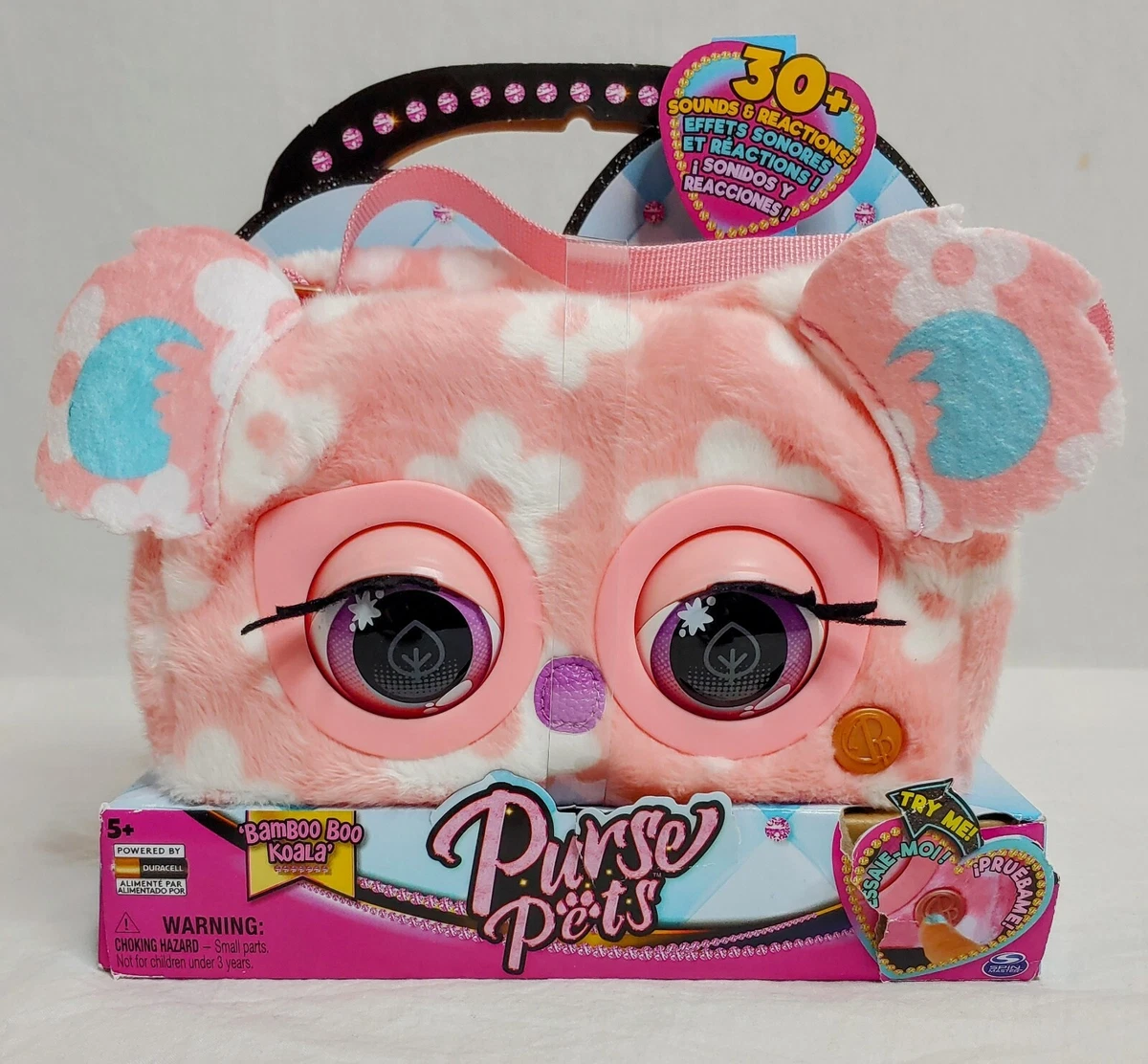 Purse Pets Print Perfect Bamboo Boo Koala Interactive Pet Toy Shoulder Purse  | eBay