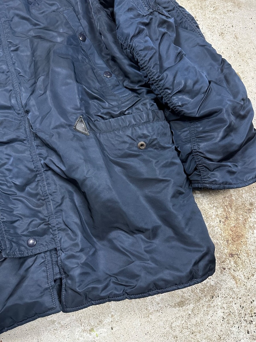 Vintage Y2K Alpha Industries Parka N-3B N Navy Jacket Army | eBay