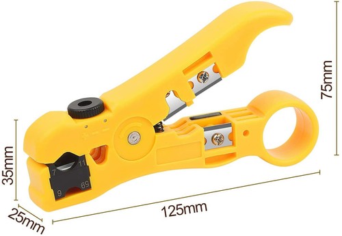Universal Koaxialkabel Abisolierer, RJ6/59/11, CAT5e, Flachdraht, 1 Stück, STR-2U, kostenloser Versand - Bild 4 von 7