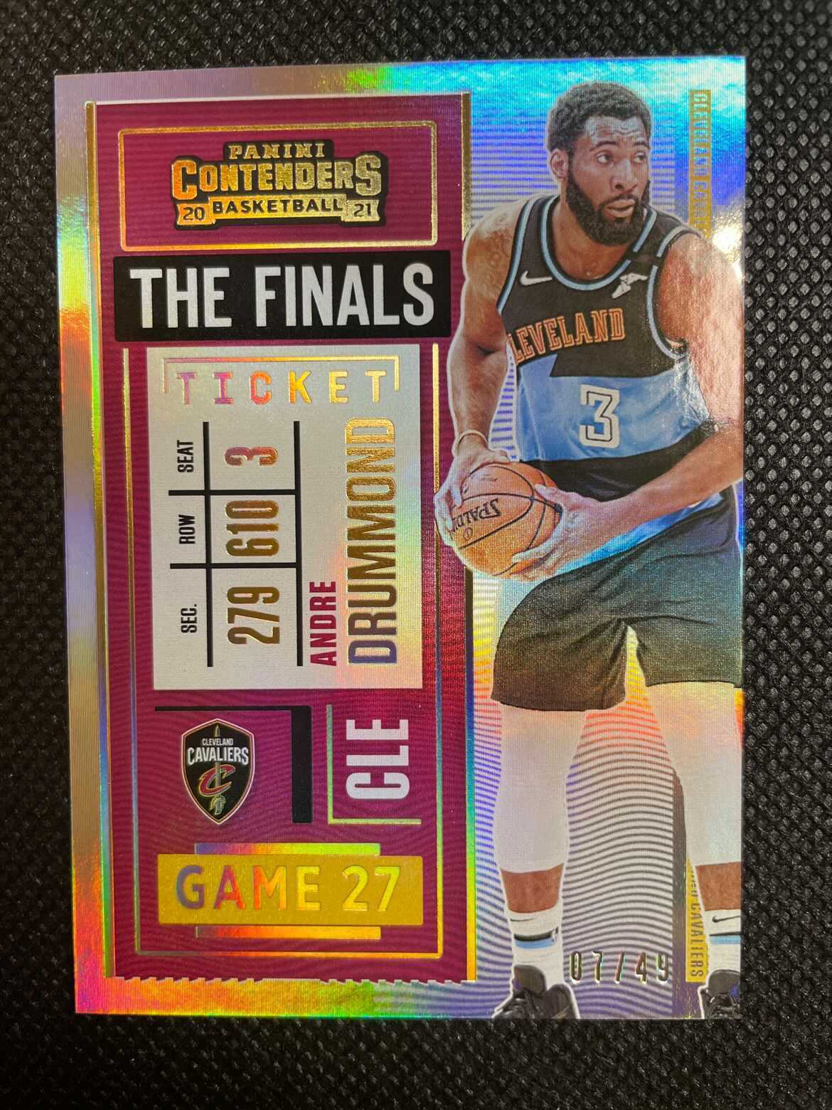 ANDRE DRUMMOND 2020-21 PRIZM BASKETBALL THE FINALS TICKET /49 - CLEVELAND *5728