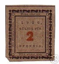 Notgeldschein 2 Pfennig Stadt Wasserburg am Inn 1920