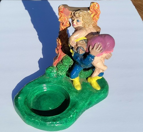 Firefighter.."My Hero" Sculpture, Ashtray Change Key Holder