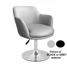 Beauty Spa Salon Stool Gas Lift Hairdressing Barber Chair Grey Faux Leather