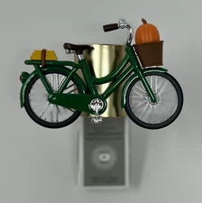 BATH BODY WORKS GREEN BIKE FALL PUMPKIN NIGHT LIGHT UP WALLFLOWER PLUG IN HOLDER