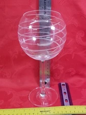 Mikasa Cheers Balloon Wine Glasses 24.5 oz Goblets Etched Swirl