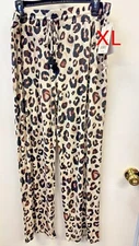 Stars Above Womens Pajama Pants Pockets Drawstring Stucco Leopard Size XL