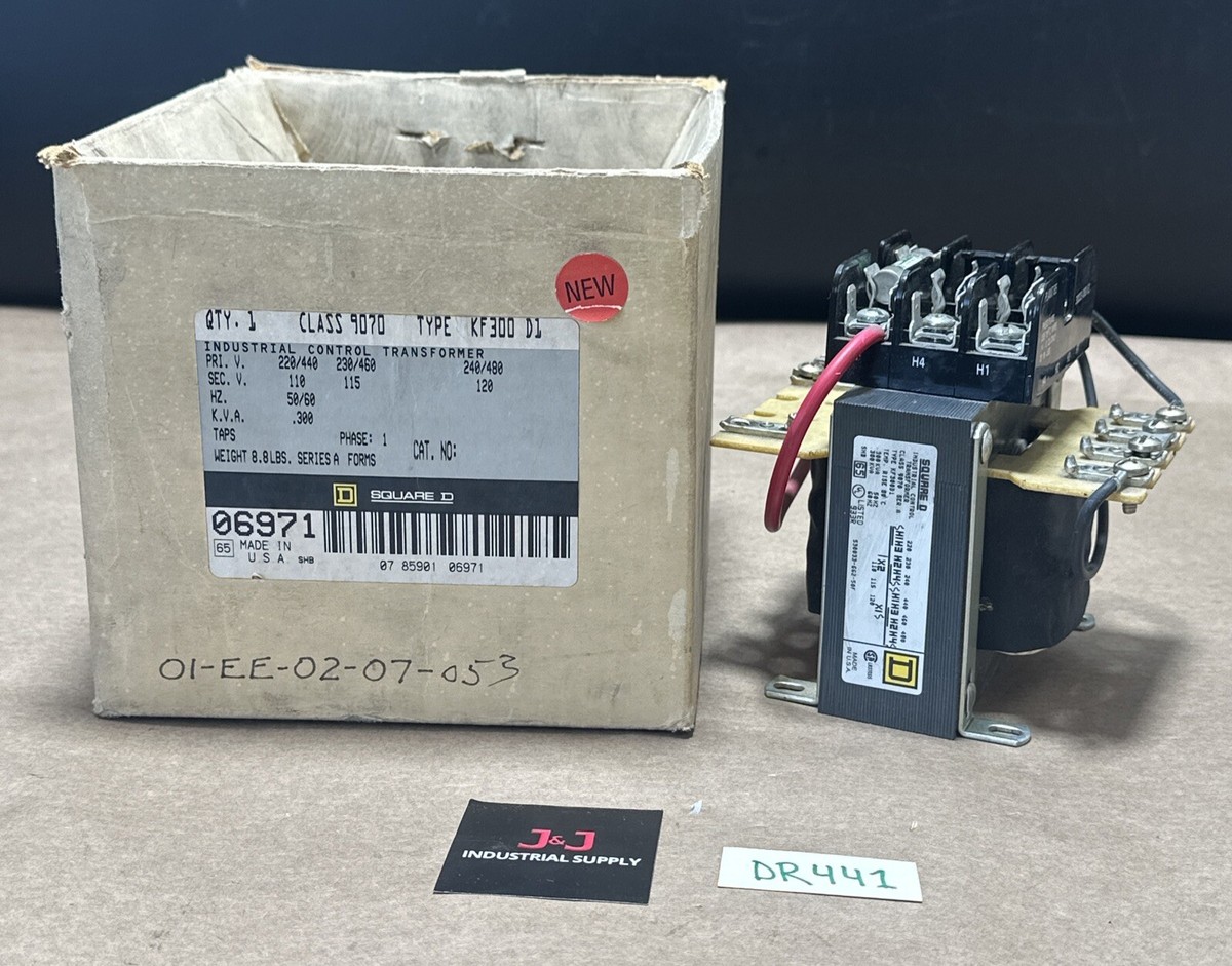 NEW OPEN BOX- Square D Class 9070 Type KF300D1 Control Transformer