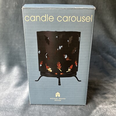 Michael Graves Design Candle Carousel Oak Leaf Motif Cut Out Hard-to-find Target