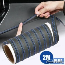 Accessories Car Door Dashboard Gap PU Leather Line Strip Sticker Mouldings Trim