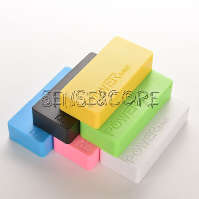 DIY Portable USB Power Bank Charger Pack Box Battery Case 6 Color For 2x 18650