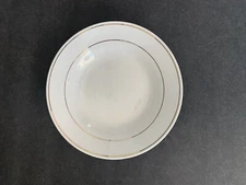 Unbranded Fine Porcelain China 8” White With Gold Trim Salad Plate