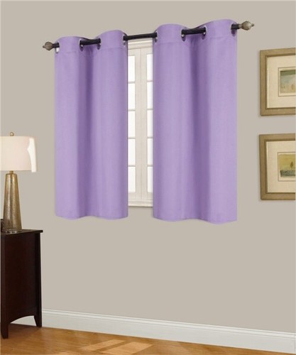 2PC GROMMET PANEL THERMAL 100% BLACKOUT WINDOW SHORT CURTAIN DRAPE 54" K54 - Picture 39 of 106