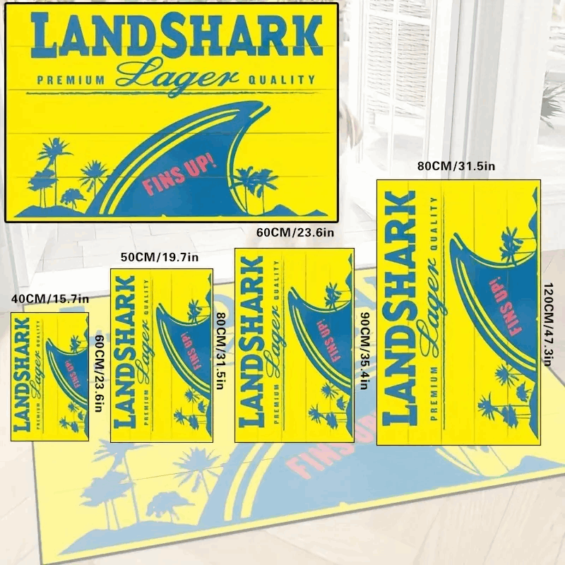 Margaritaville Jimmy Buffett Landshark Lager Door Mat NWT 31X47 eBay