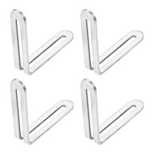 4pcs Silver Adjustable Furniture Support Connector L Corner Braces 19x80x80mm