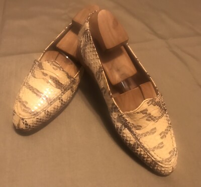 Mens De La Rentis Genuine Snake Skin Loafers, Belt, Bow Tie  display picture 3