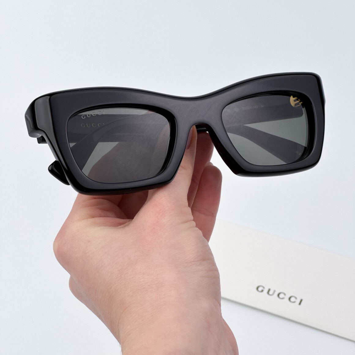 Gucci Women Sunglasses Black Grey Cat Eye GG1773S 001 BRAND