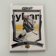 2007-08 Upper Deck MVP Peter Forsberg #210 HOF Nashville Predators Hockey Card