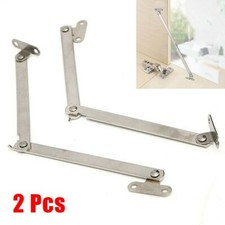 Door Stay Hinges Silver Stainless Steel Two-fold Activity Rod Vertical