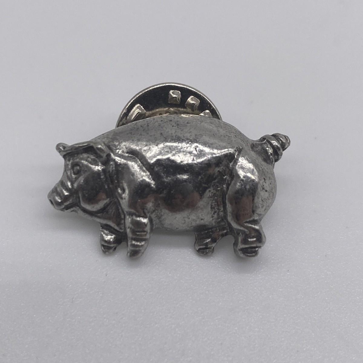 Vintage Silver Tone Pig Lapel Hat Pin | eBay