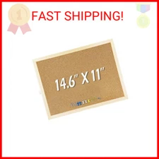 14.6 inches x 11 inches Frame Cork Board for Bulletin Board, Home Decor, Office,
