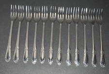 12 EVS4 Everbrite Stainless Cocktail Forks FREE SHIPPING