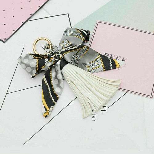 Women Metal Key Tassel Leather Bag Chain Keychain Pendant Ring Car Handbag Charm - Picture 6 of 14